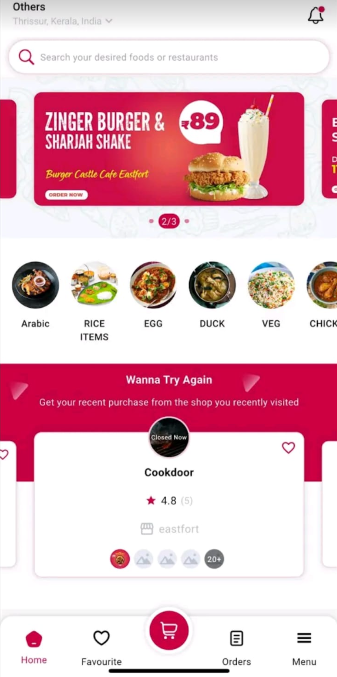 Pesito e-commerce app mockup